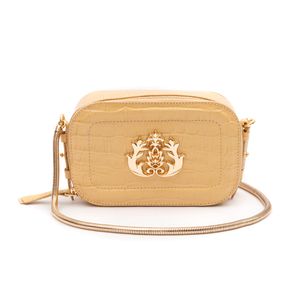 BOLSA DANCE EM COURO MAXI CROCO CITRINO