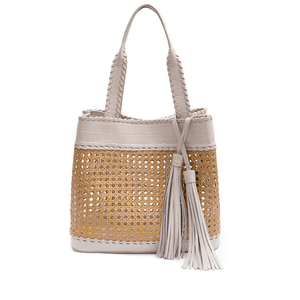 Bolsa Tote Palha Sextavada MAXI CROCO CHANTILLY
