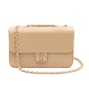 Bolsa Anne Jumbo em Couro Natural MAXI CROCO NATA