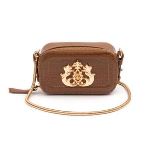 MINI BOLSA DANCE EM COURO NEW CROCO AVELÃ