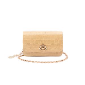 Bolsa Carteira com Corrente Transversal Forever MAX CROC CITRINO OURO