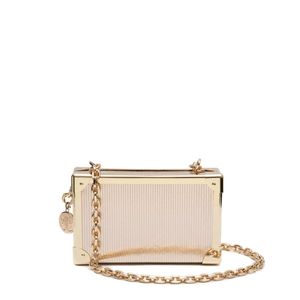Clutch Trunk Couro Metalizado SPECCHIO OURO