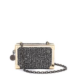 CLUTCH TRUNK METALIZADO TWEED GLAM ROXY