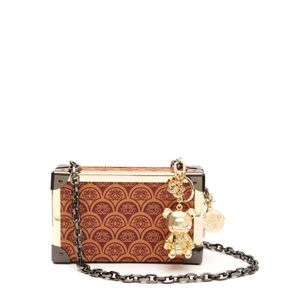 Clutch Trunk Sirena Monograma Canvas Caramelo