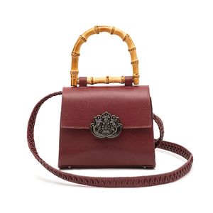 Bolsa Top Handle Mini Isla CAVIAR CHERRY