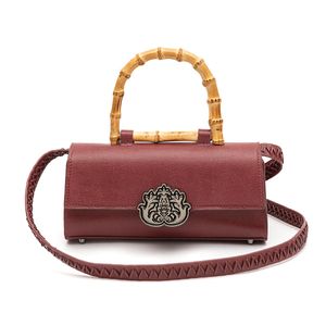 Bolsa Top Handle East West CAVIAR CHERRY