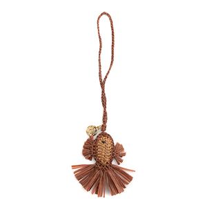 BAG CHARM CROCHÊ RÁFIA SEA ELEMENTS PEIXE CACAU