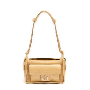 BOLSA ANNE HOBO MULTIPOCKETS MAXI CROCO CITRINO