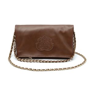 BOLSA CARTEIRA DAYSE TRANSVERSAL ESTONADO CARAMELO OURO