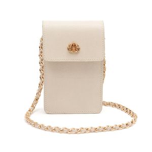 PHONE POUCH COM TAMPA EM COURO CAVIAR CHANTILLY