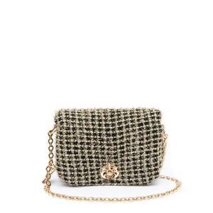 Bolsa Puffer Tweed Lurex Ouro