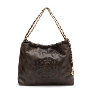 BOLSA DAYSE HOBO EM COURO DESTROYED OURO